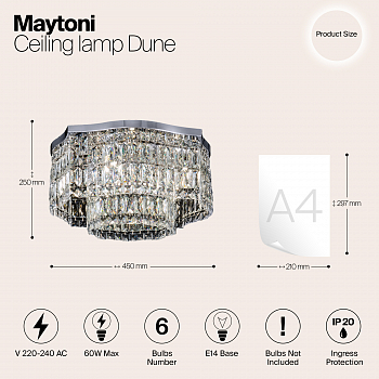 Светильник потолочная Maytoni DIA005CL-06CH