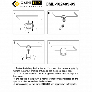 Светильник накладной Omnilux OML-102409-05